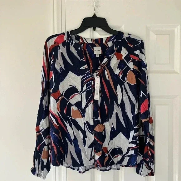 NWT NIC+ZOE Women's Seaside Shade Shirt - Picture 6 of 10